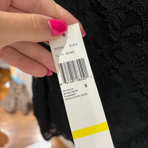 Macys Jump Apparel Black Lace Details Midi Dress - Picture 4 of 5